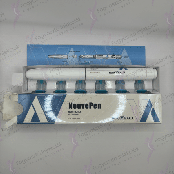NouvePen (Nouveaux) – Retatrutide 40mg előretöltött injekciós toll és tűk dobozban
